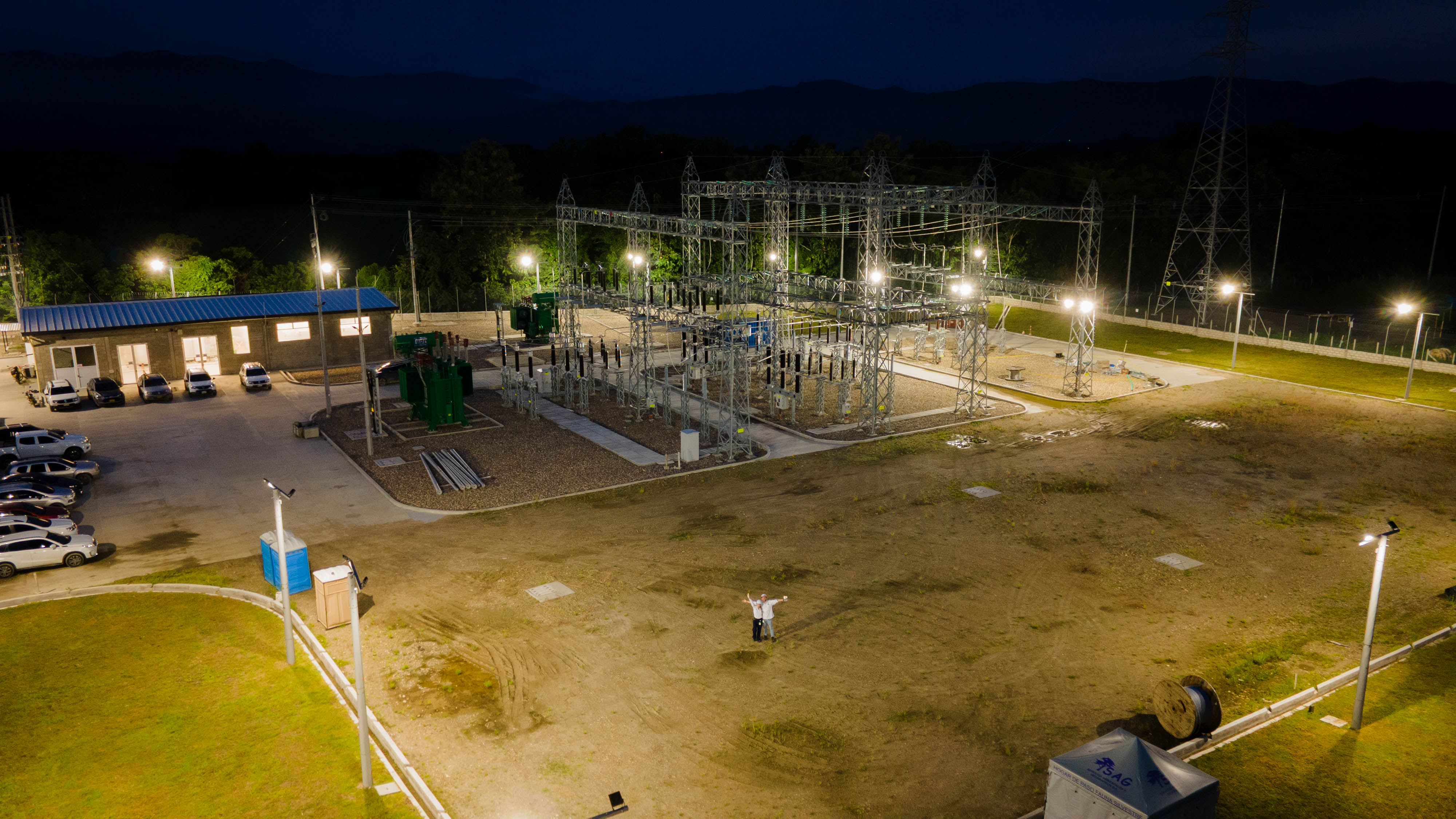 Vista aérea de la Subestación Dorada Norte en La Dorada, Caldas